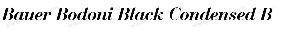 Bauer Bodoni Black Condensed BT字体转换